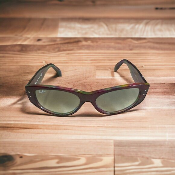 Ray Ban RB 4152 VAGABOND 1058/32 2N Sunglasses Made in Italy Trendy Cat Eye ! - Picture 11 of 11